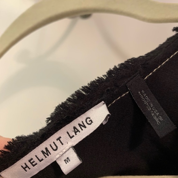 HELMUT LANG black silk tank top medium racerback - Picture 6 of 12